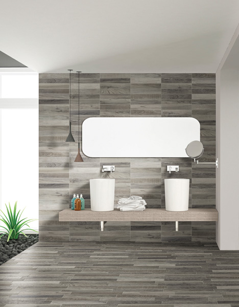 Minimalist white and gray bathroom with vertical and succulent g Minimalist white and gray bathroom with vertical and succulent garden, wooden floor and pebbles, hotel, spa, modern interior design